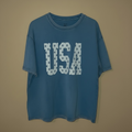USA Graphic Tee - Oversized Patriotic Shirt