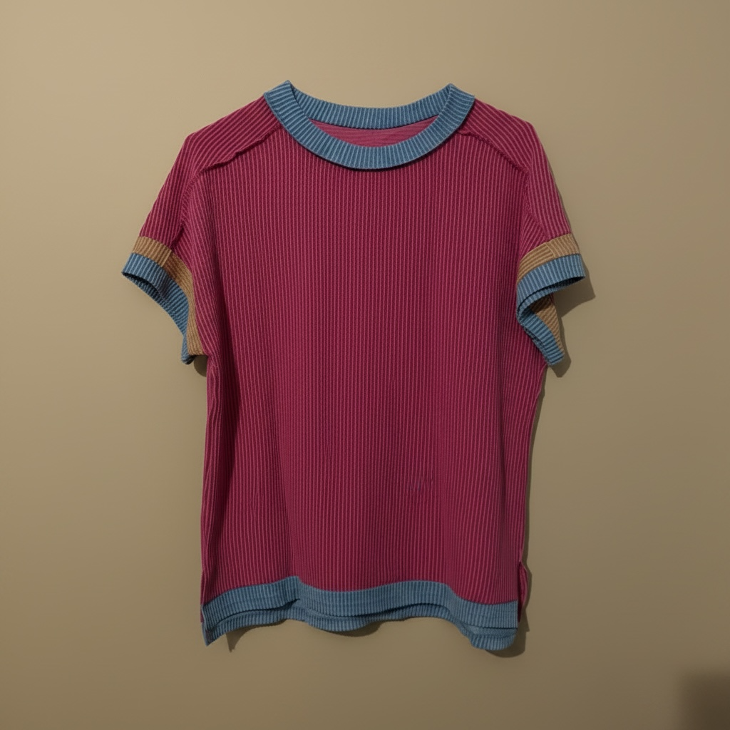 Vibrant Ribbed Knit Top