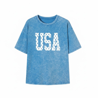 USA Graphic Tee - Oversized Patriotic Shirt