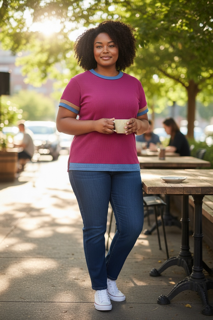 Vibrant Ribbed Knit Top